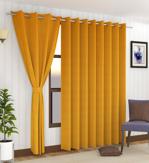 Hamilton Curtain by Florida - Curtains for Living Room Bedroom Balcony Made with Plain Holand Velvet and Solid Colors